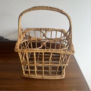 vintage wicker caddy